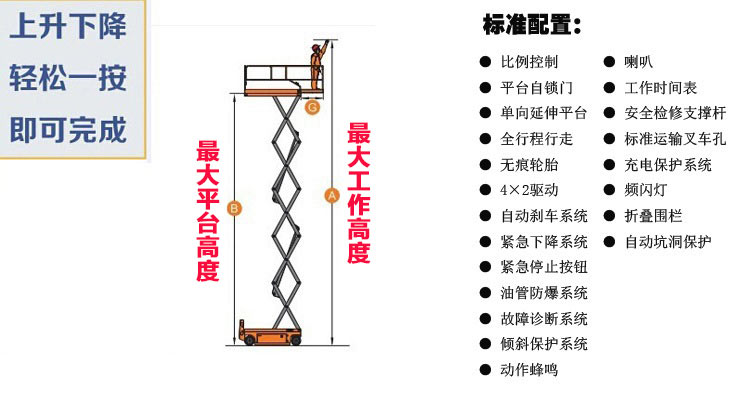 剪叉升降机出租参数