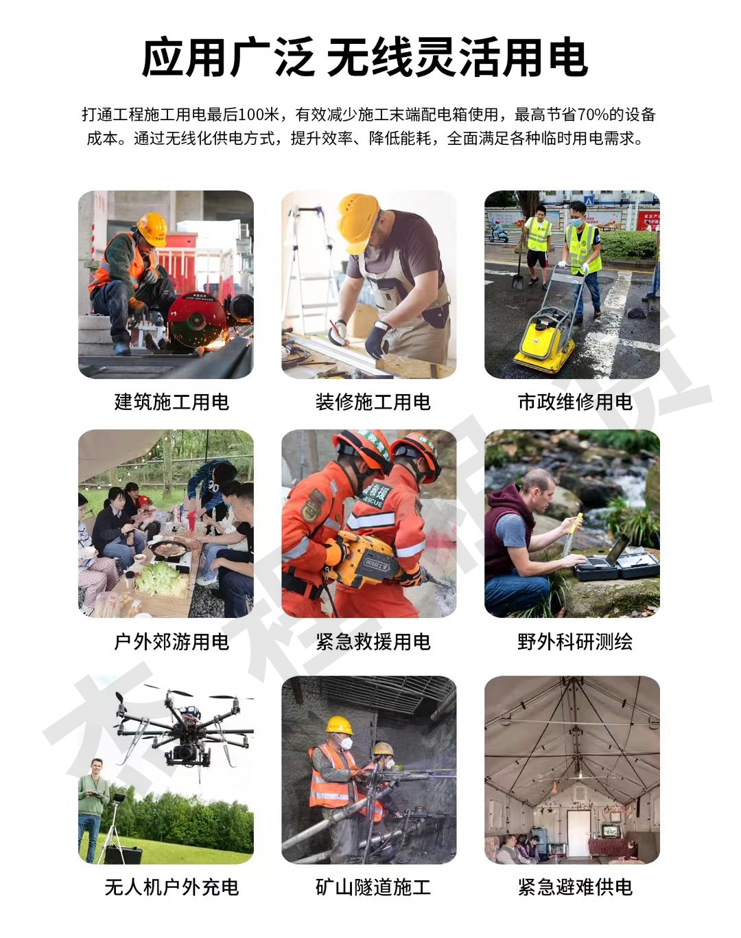 大功率移动电源应用场景